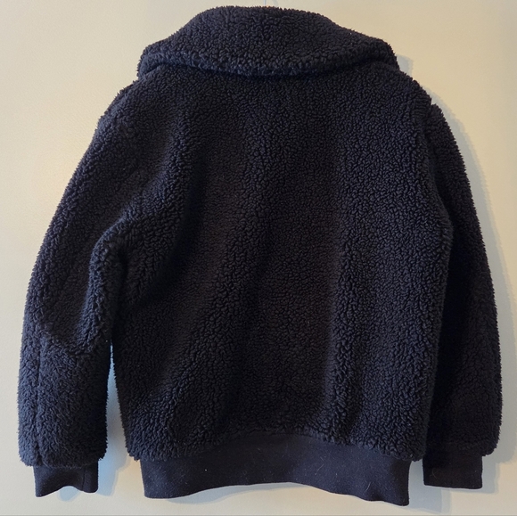 Aritzia Wilfred Free Winter Casual Funnel Neck Chunky Teddy Jacket Black Sz XXS - Picture 15 of 16